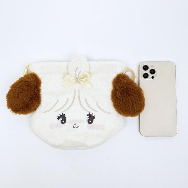 mikko illustrations ミッコ スフレ フェイス巾着