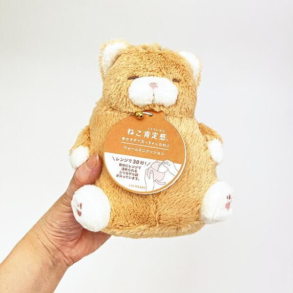 ねこ肯定感 とらねこのしゃけ ウォームミニクッション ぬいぐるみ