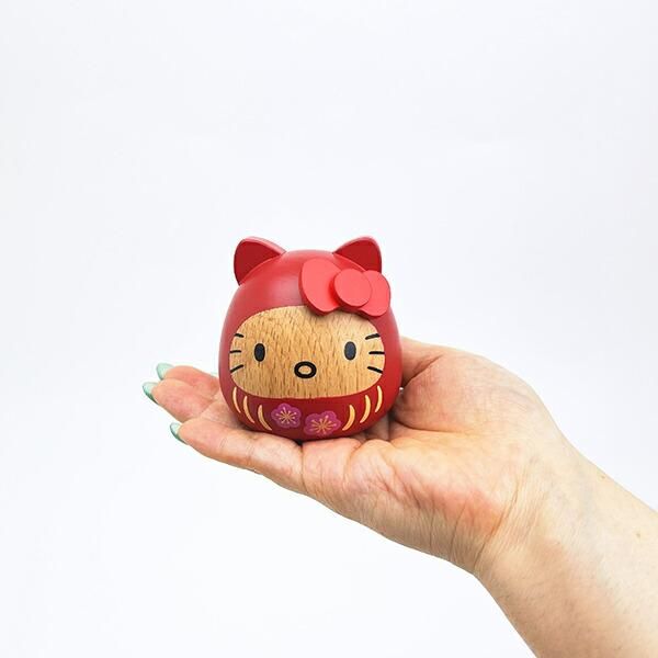 サンリオ ハローキティ だるま 達磨 根付け 2007年 希少 非売品 サンリオ ハローキティ 木製だるま Sanrio