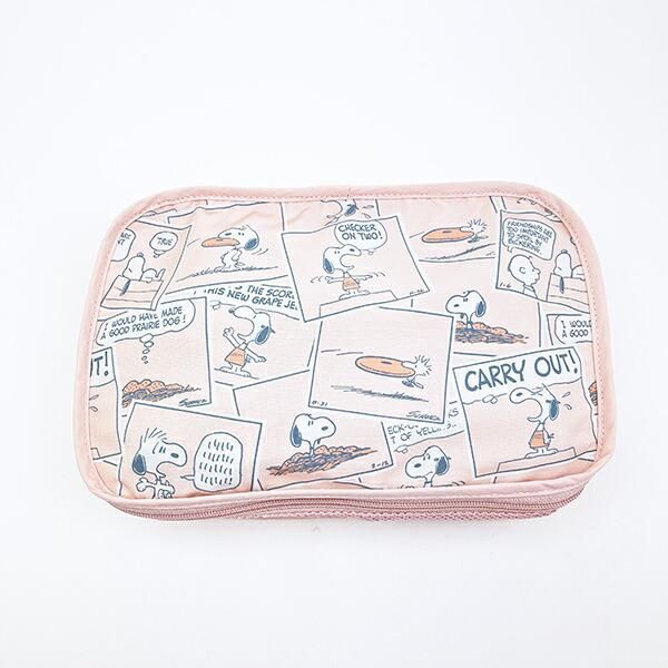 スヌーピー トラベル収納ポーチ(S) (ピンク) コミックトラベルシリーズ