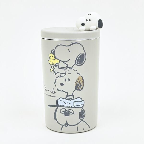 スヌーピー 内側セラミックステンレスタンブラー ホワイト