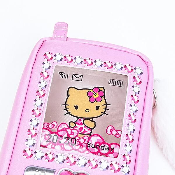 サンリオ 日焼け キティ ガラケー型ペンケース ピンク Sanrio