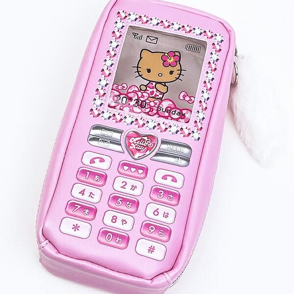 サンリオ 日焼け キティ ガラケー型ペンケース ピンク Sanrio