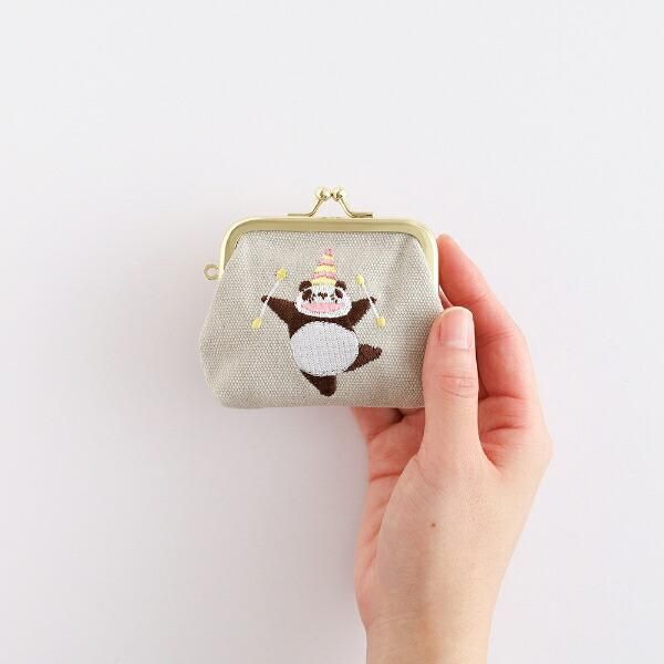 パンダコパンダ 刺繍ミニがま口 (サーカス)