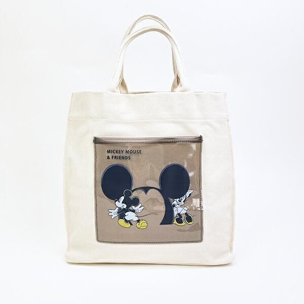 ディズニー ミッキー&ミニー トートバッグ ブラック CATCH ME シリーズ