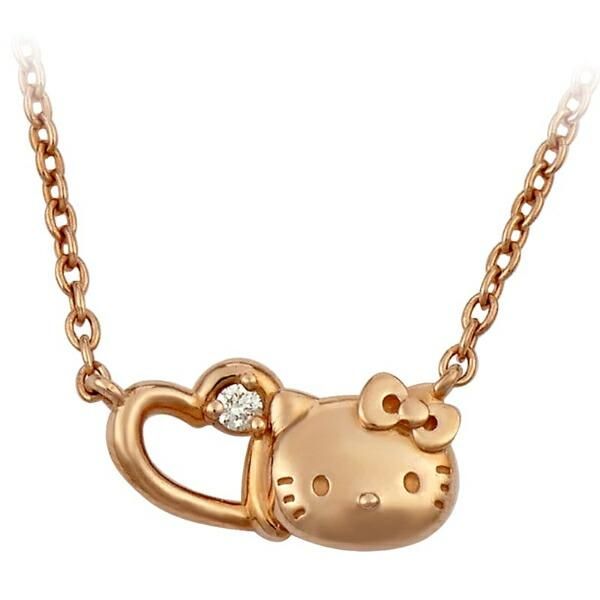 サンリオ ハローキティ プチハートネックレス ピンクゴールド アクセサリー 日本製 Sanrio