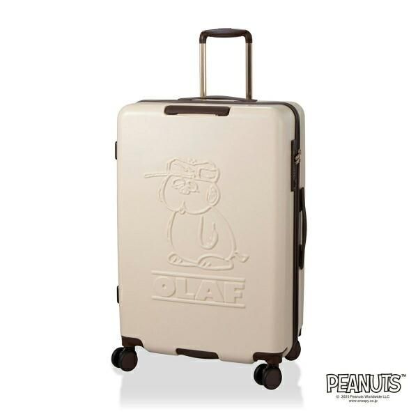 スヌーピー オラフ ジッパータイプ スーツケース 82L (アイボリー