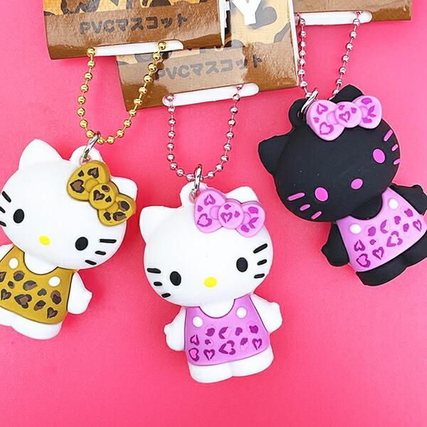 サンリオ ハローキティ ヒョウ柄シリーズ PVCマスコット ブラウン 平成