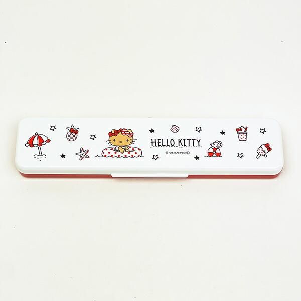 サンリオ 日焼け キティ 音の鳴らないコンビセット 箸＆スプーン