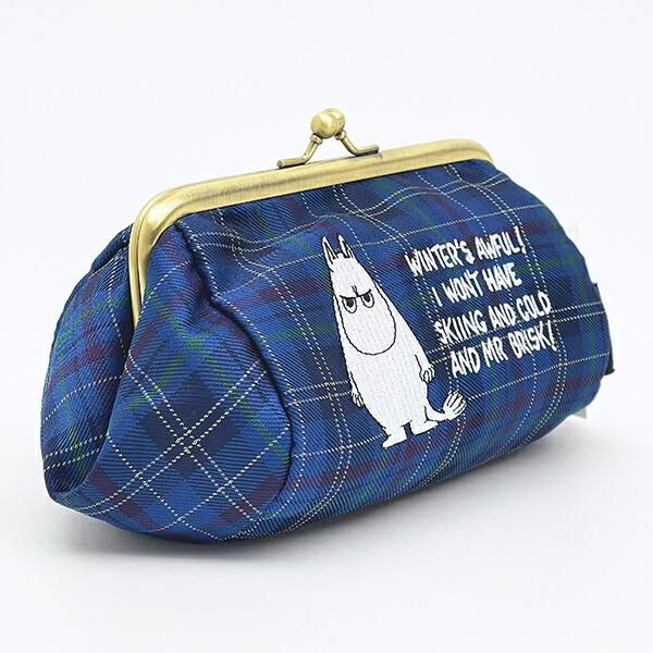 ムーミン チェック ジャガード がま口ポーチ MOOMIN