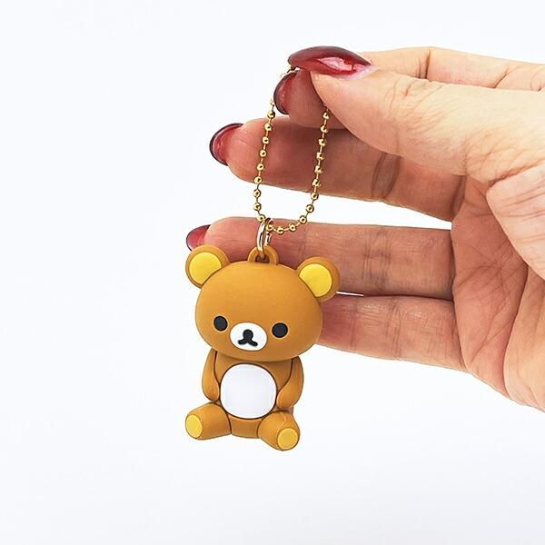 レア リラックマ 顔パック マスコット キーホルダー リラックマ PVCマスコット キーホルダー