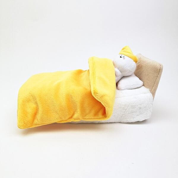 お文具といっしょの癒されるぬいぐるみベッドティッシュカバー