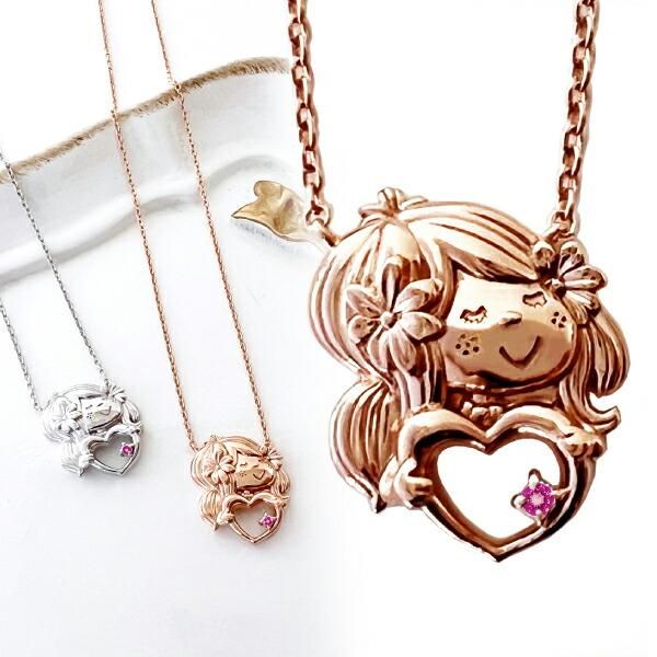 水森亜土 ラメ入りアクリルキーホルダー(ピンク) 亜土ちゃん