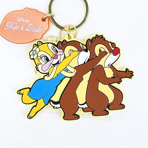 ディズニー クラリス アドラブルラバーチャーム キーホルダー チップと