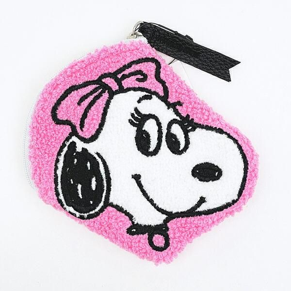 スヌーピー ベル ダイカットさがらポーチ ピンク SNOOPY