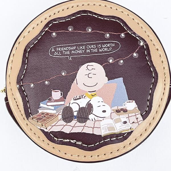スヌーピーのラウンドマカロンポーチ