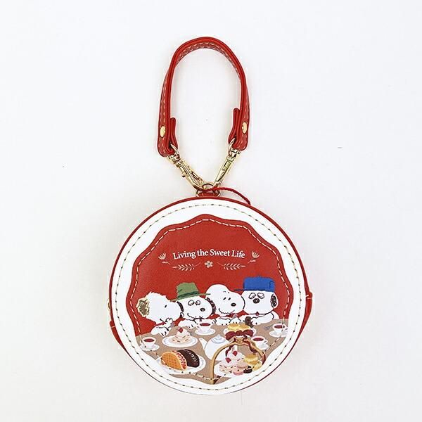 スヌーピーのラウンドマカロンポーチ