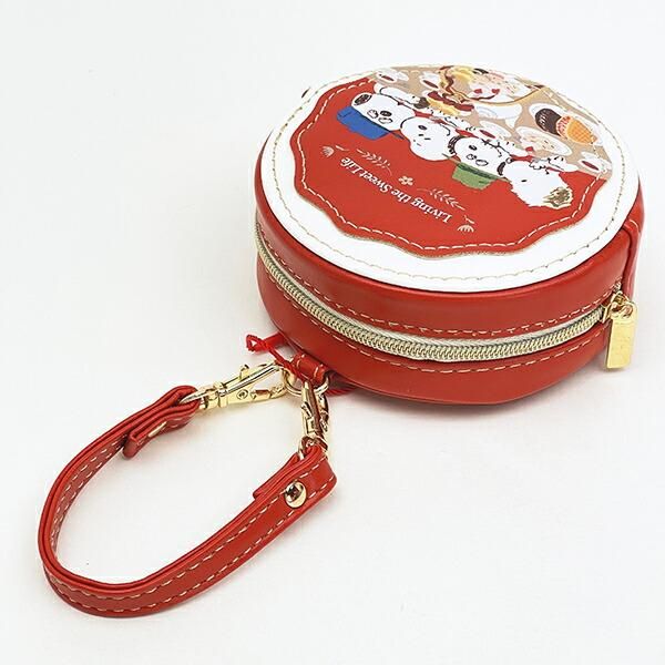 スヌーピーのラウンドマカロンポーチ