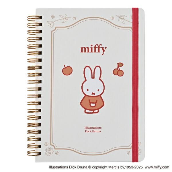 ミッフィー miffy バンド付きB6ノート チェリー 文具