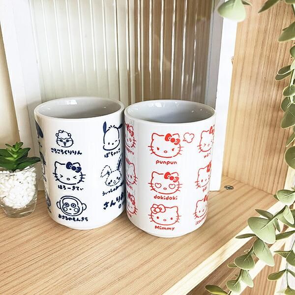 サンリオキャラクターズ 集合 湯のみ いろいろフェイス 日本製 Sanrio