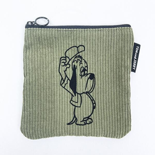 トムとジェリー CHEES DAY フラットポーチ (カーキ)
