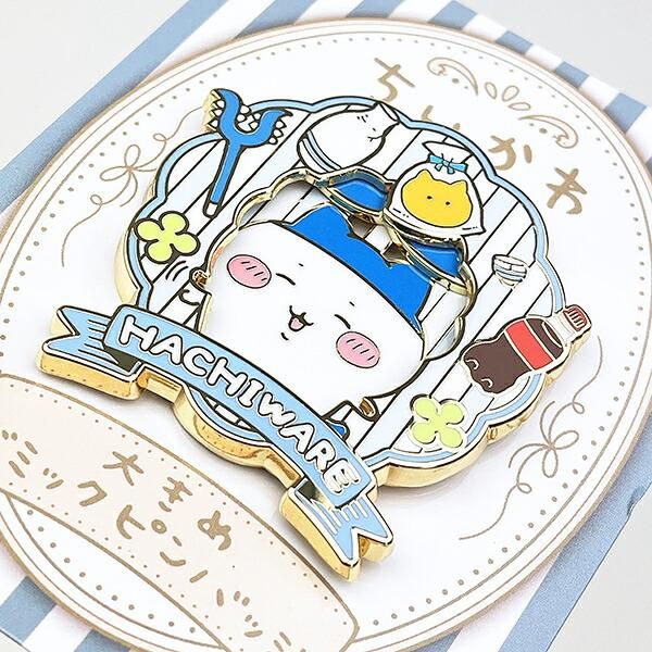 ちいかわ ハチワレ 大きめギミックピンバッジ