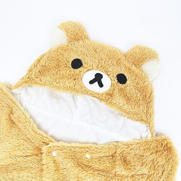 リラックマ ぬいぐるみ+ブランケット+バスマット リラックマ フード付きブランケット なりきりもこもこリラックマ ひざ掛け