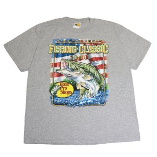 <img class='new_mark_img1' src='https://img.shop-pro.jp/img/new/icons47.gif' style='border:none;display:inline;margin:0px;padding:0px;width:auto;' />Bass Pro Shops Fishing Classic 2004 Tee - Gray - Deadstock