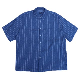 <img class='new_mark_img1' src='https://img.shop-pro.jp/img/new/icons47.gif' style='border:none;display:inline;margin:0px;padding:0px;width:auto;' />Arrow S/S Cotton Rayon Shirt - Navy/White - Vintage