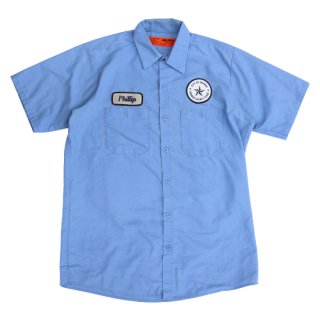 <img class='new_mark_img1' src='https://img.shop-pro.jp/img/new/icons47.gif' style='border:none;display:inline;margin:0px;padding:0px;width:auto;' />Red Cap S/S Work Shirt - Sax - Vintage