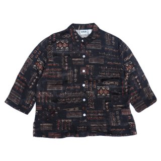 <img class='new_mark_img1' src='https://img.shop-pro.jp/img/new/icons47.gif' style='border:none;display:inline;margin:0px;padding:0px;width:auto;' />Chico's  Silk Linen Plaid Shirt - Black - Vintage