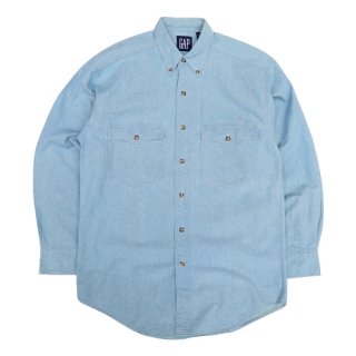<img class='new_mark_img1' src='https://img.shop-pro.jp/img/new/icons5.gif' style='border:none;display:inline;margin:0px;padding:0px;width:auto;' />Gap L/S Cotton Shirt - Chambray - Vintage