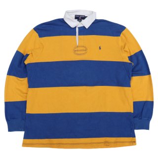 <img class='new_mark_img1' src='https://img.shop-pro.jp/img/new/icons47.gif' style='border:none;display:inline;margin:0px;padding:0px;width:auto;' />Polo Sport Rugger Shirt - Yellow/Blue - Vintage