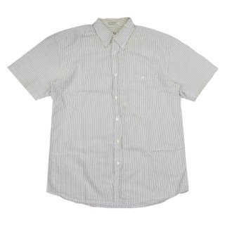 <img class='new_mark_img1' src='https://img.shop-pro.jp/img/new/icons47.gif' style='border:none;display:inline;margin:0px;padding:0px;width:auto;' />Orvis S/S Seersucker Stripe Shirt - Green/White - Vintage
