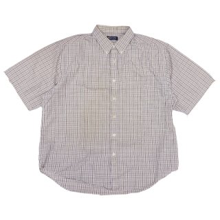 <img class='new_mark_img1' src='https://img.shop-pro.jp/img/new/icons47.gif' style='border:none;display:inline;margin:0px;padding:0px;width:auto;' />Puritan S/S Cotton Polyester Shirt - Brown/White - Vintage