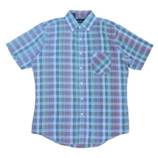 <img class='new_mark_img1' src='https://img.shop-pro.jp/img/new/icons47.gif' style='border:none;display:inline;margin:0px;padding:0px;width:auto;' />Unknown S/S Cotton Polyester Shirt - Madras - Vintage
