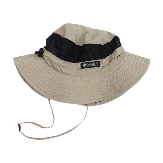 Columbia Nylon Safari Hat - Beige/Black - Vintage