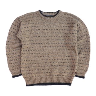 <img class='new_mark_img1' src='https://img.shop-pro.jp/img/new/icons47.gif' style='border:none;display:inline;margin:0px;padding:0px;width:auto;' />Woolrich Birds Eye Wool Knit - Beige - Vintage