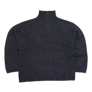 <img class='new_mark_img1' src='https://img.shop-pro.jp/img/new/icons47.gif' style='border:none;display:inline;margin:0px;padding:0px;width:auto;' />Eddie Bauer Half Zip Wool Knit - Navy/Marble - Vintage