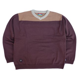 <img class='new_mark_img1' src='https://img.shop-pro.jp/img/new/icons5.gif' style='border:none;display:inline;margin:0px;padding:0px;width:auto;' />Bedlam Overtime V Neck Knit - Brown - Domestic
