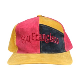 <img class='new_mark_img1' src='https://img.shop-pro.jp/img/new/icons47.gif' style='border:none;display:inline;margin:0px;padding:0px;width:auto;' />Unknown San Francisco Rayon Cap - Red/Mustard - Vintage