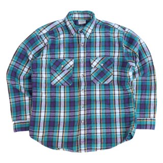 <img class='new_mark_img1' src='https://img.shop-pro.jp/img/new/icons47.gif' style='border:none;display:inline;margin:0px;padding:0px;width:auto;' />Five Brother L/S Flanneln Shirt - Purple/Blue - Vintage