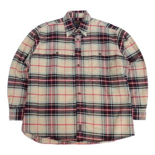 <img class='new_mark_img1' src='https://img.shop-pro.jp/img/new/icons47.gif' style='border:none;display:inline;margin:0px;padding:0px;width:auto;' />Wool Rich L/S Flanneln Shirt - Natural/Red - Vintage