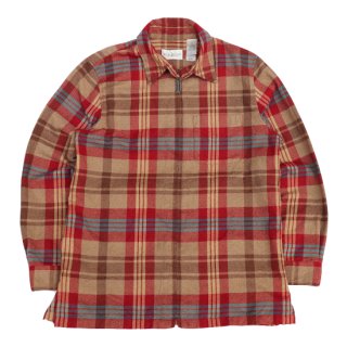 <img class='new_mark_img1' src='https://img.shop-pro.jp/img/new/icons47.gif' style='border:none;display:inline;margin:0px;padding:0px;width:auto;' />Villager L/S Zip Flanneln Shirt - Beige/Red - Vintage