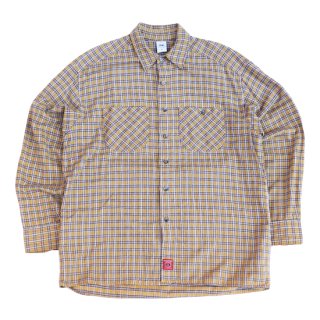 <img class='new_mark_img1' src='https://img.shop-pro.jp/img/new/icons5.gif' style='border:none;display:inline;margin:0px;padding:0px;width:auto;' />Forties L/S Flanneln Shirt - Mustard/Purple - Vintage