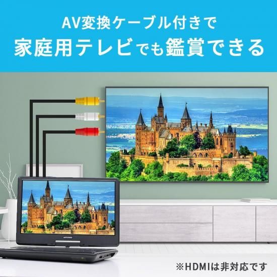 14.1インチDVDポータブルプレイヤー WIS 14インチポータブルDVDプレーヤ AS-14TVR01 1個（直送品