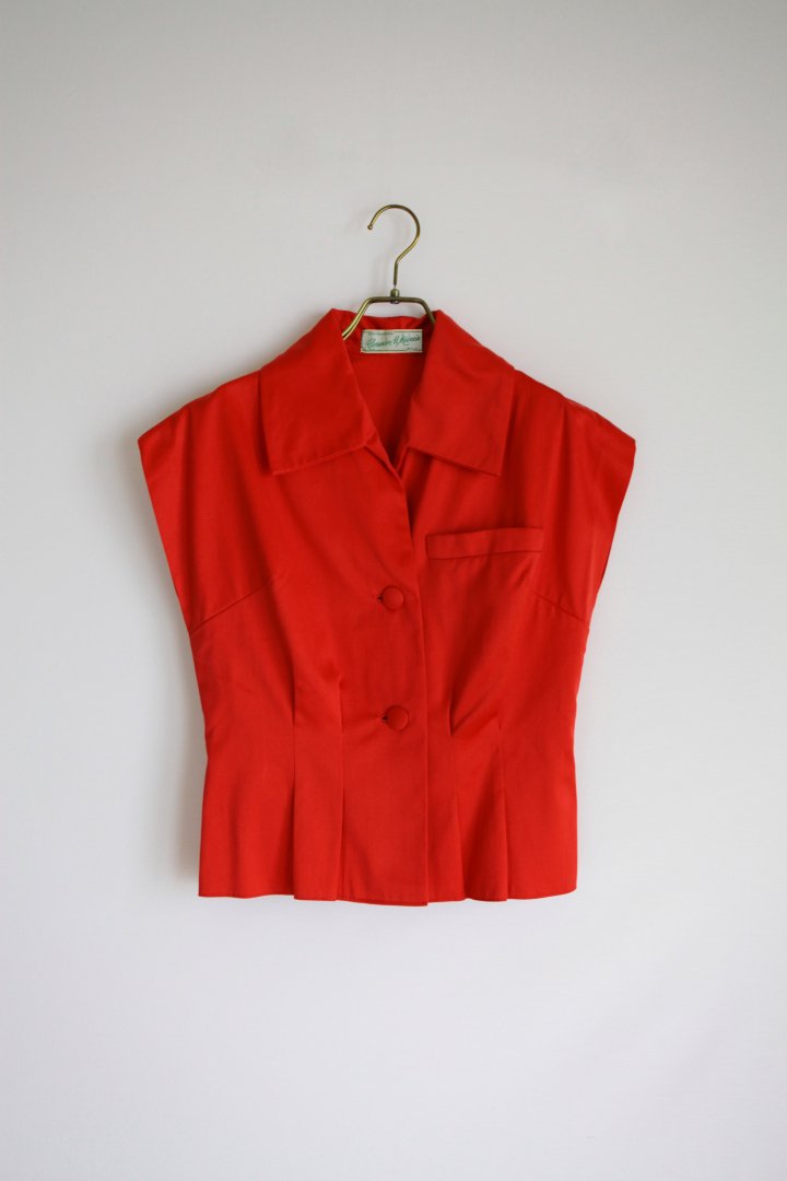 70s Red Shirt Jacket