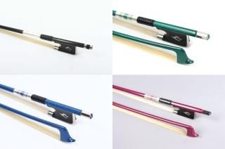 カーボン製バイオリン弓 レインボーカラー毛 目立ちたい人是非