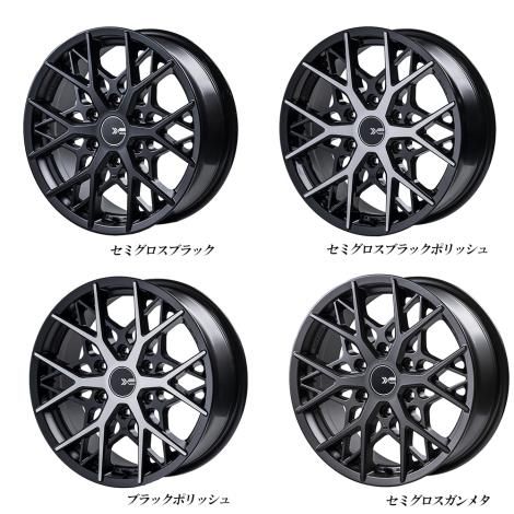 XTREME-J KK03 12x4.00B 4/100 ET42 サテンブラック マッド