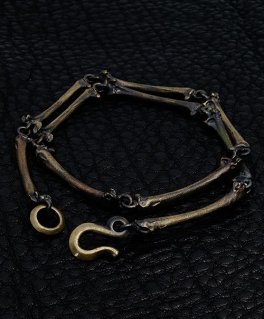 [SKURANGER / 󥸥㡼] S-Br-03 Bone Bracelet Brass 2Ŵ ֥饹֥쥹å